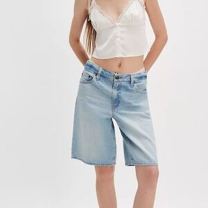 Levi's‎ Baggy Dad Jorts Light Wash Pick Sides Long Inseam Oversized 31 New